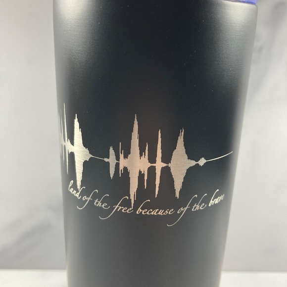 Land Of The Free Because Of The Brave Soundwave 20oz Tumbler - Picture 3 of 5